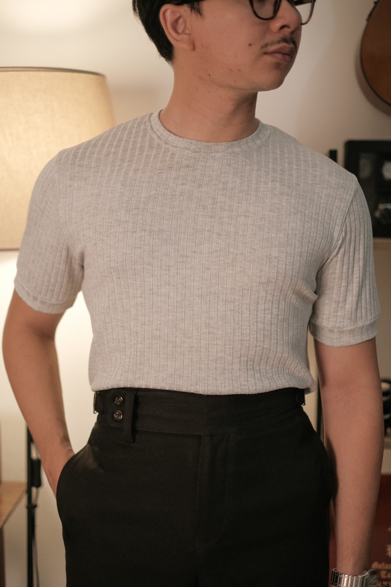 Classic Ribbed Shirt in Haze - Image 3