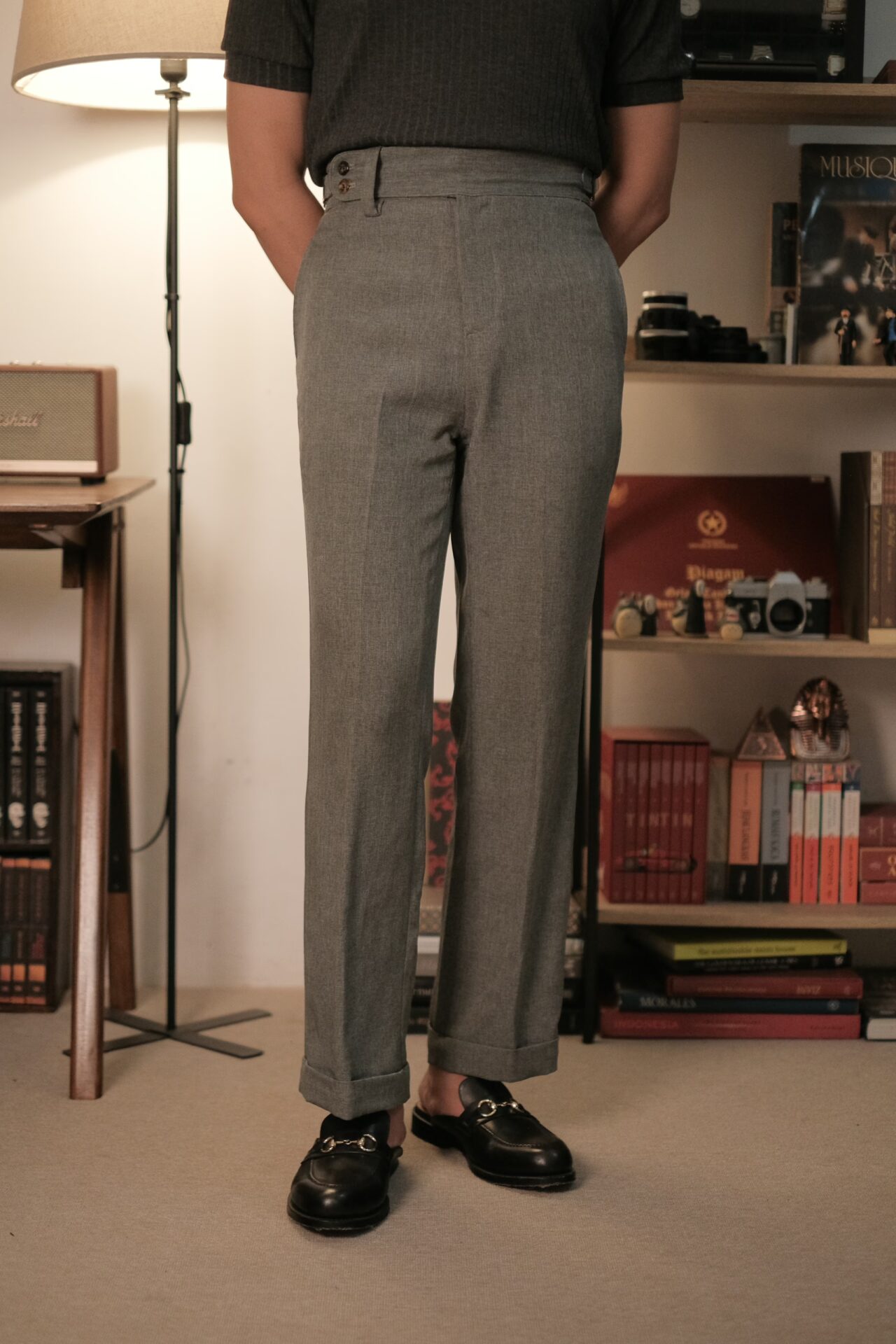 Highland Straight Trousers in Steel - Image 3